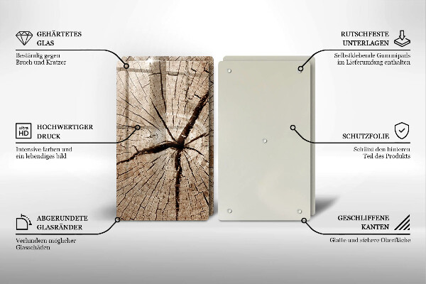 Herdabdeckung Querschnitt eines Baumes