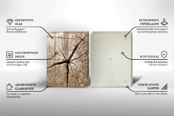 Herdabdeckung Querschnitt eines Baumes