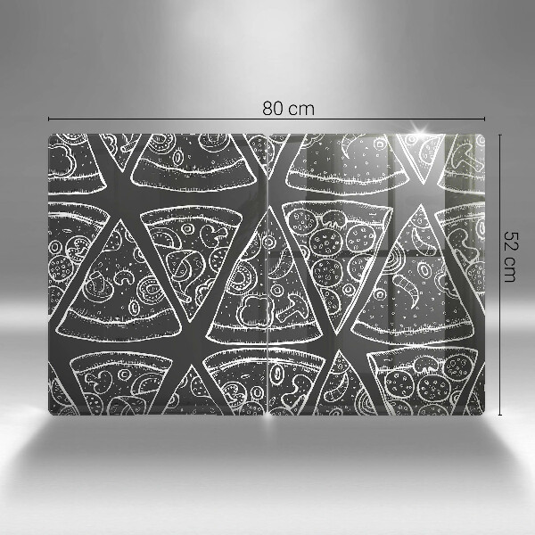 Herdabdeckung Pizzaillustration