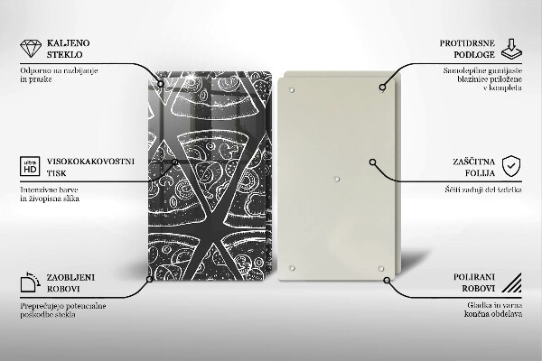 Herdabdeckung Pizzaillustration