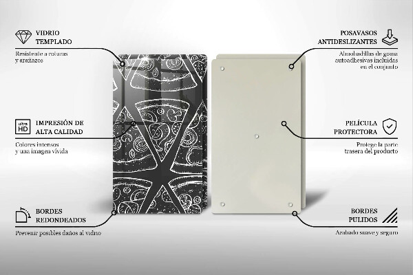 Herdabdeckung Pizzaillustration