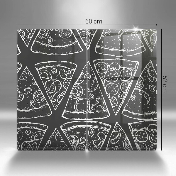 Herdabdeckung Pizzaillustration