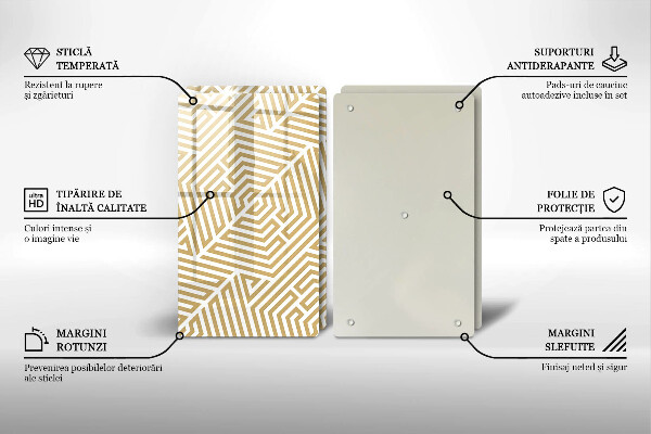 Herdabdeckung Geometrische Linien