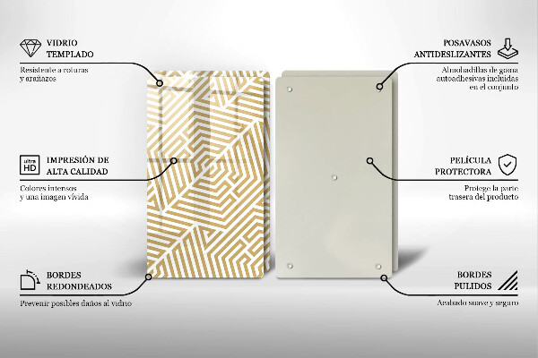 Herdabdeckung Geometrische Linien