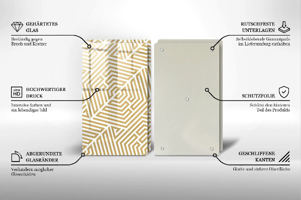 Herdabdeckung Geometrische Linien