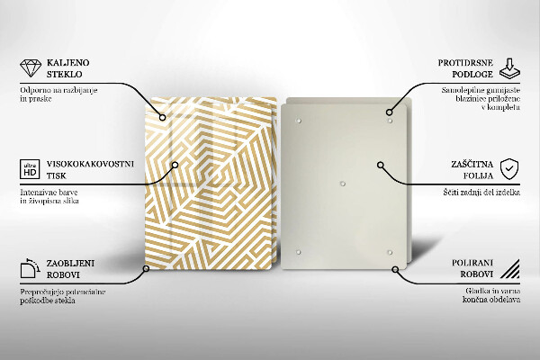Herdabdeckung Geometrische Linien