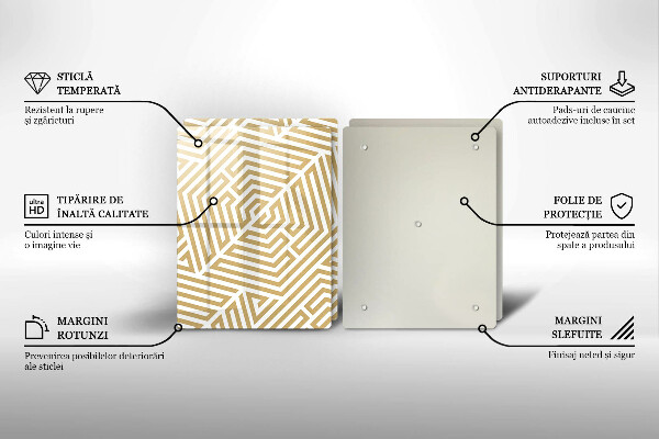 Herdabdeckung Geometrische Linien