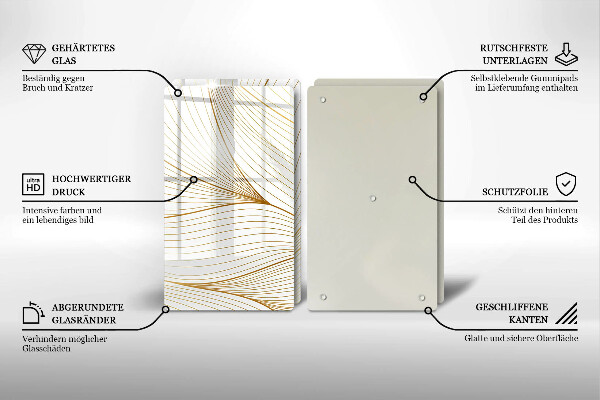 Herdabdeckung Modernes Linienmuster