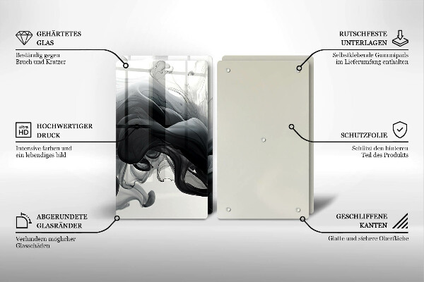 Herdabdeckung Schwarzer Rauch Abstraktion