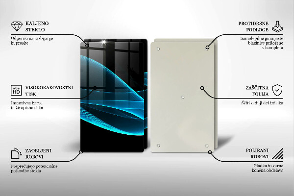 Herdabdeckung Blaue Abstraktion