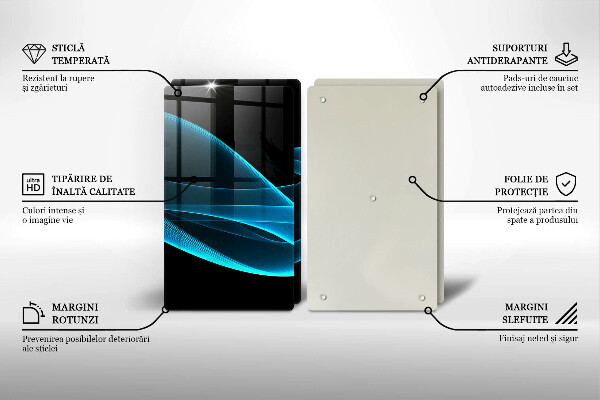 Herdabdeckung Blaue Abstraktion