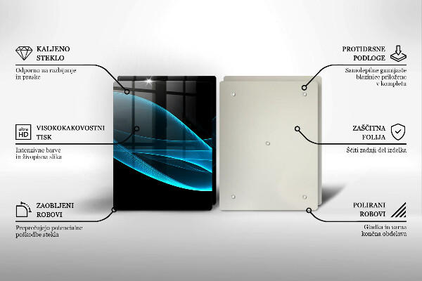 Herdabdeckung Blaue Abstraktion