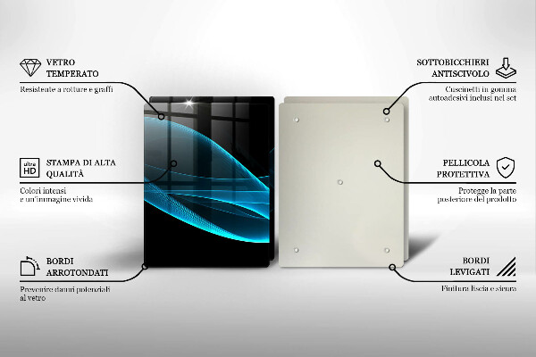 Herdabdeckung Blaue Abstraktion