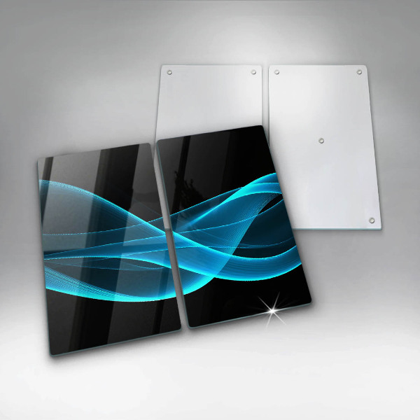 Herdabdeckung Blaue Abstraktion