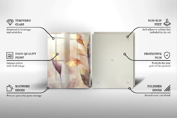 Herdabdeckung Bemalte Boho-Blätter