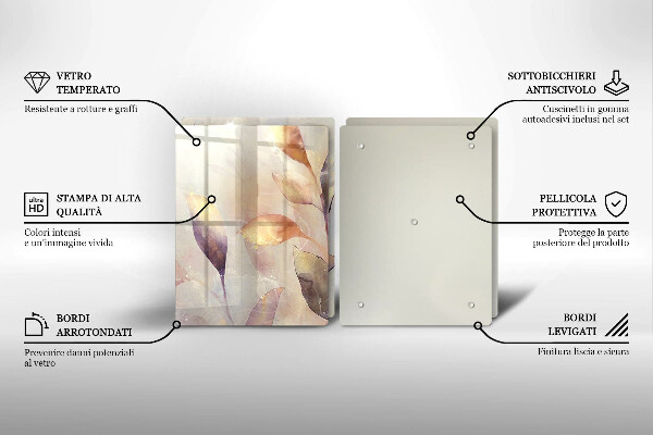 Herdabdeckung Bemalte Boho-Blätter