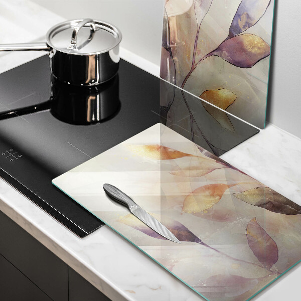 Herdabdeckung Bemalte Boho-Blätter