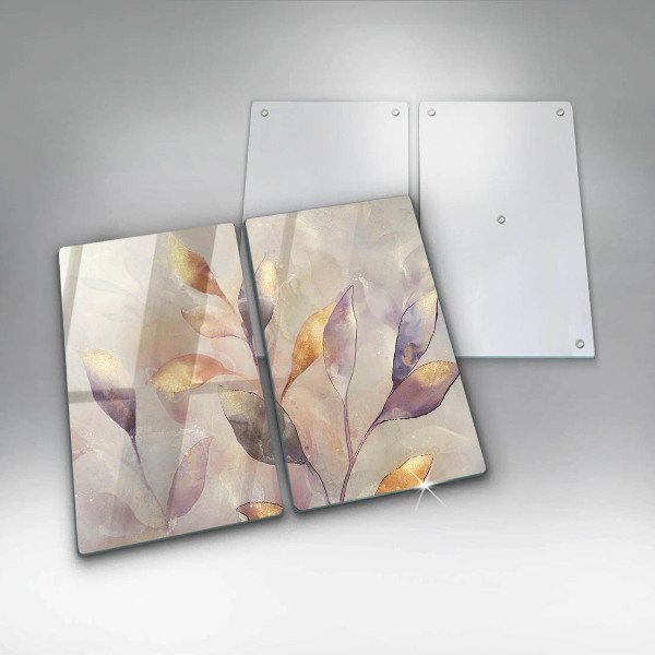 Herdabdeckung Bemalte Boho-Blätter