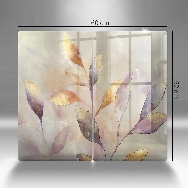 Herdabdeckung Bemalte Boho-Blätter