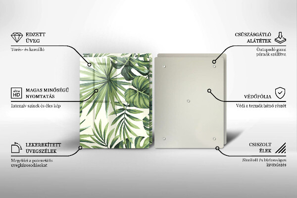 Herdabdeckung Monstera hinterlässt Illustration