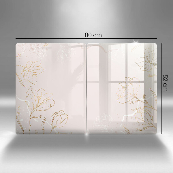 Herdabdeckung Blumenumrisse