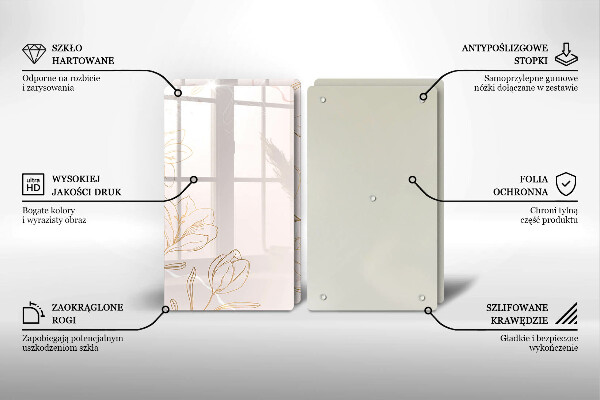 Herdabdeckung Blumenumrisse