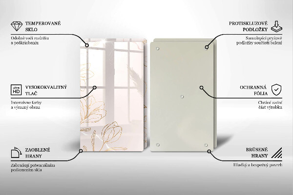 Herdabdeckung Blumenumrisse