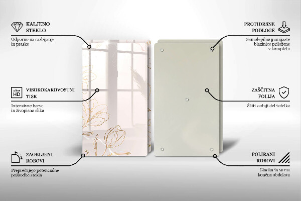 Herdabdeckung Blumenumrisse