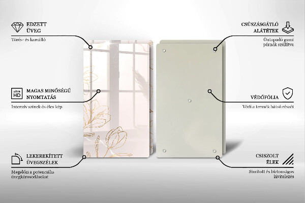 Herdabdeckung Blumenumrisse