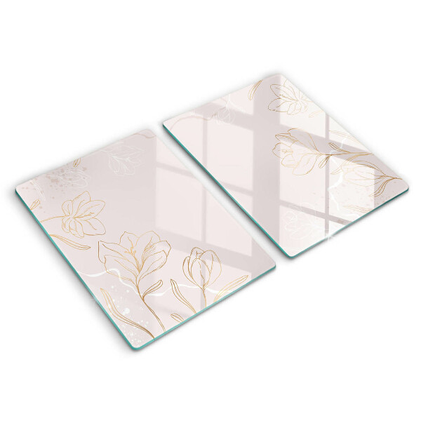 Herdabdeckung Blumenumrisse