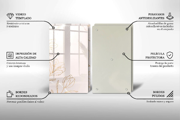 Herdabdeckung Blumenumrisse