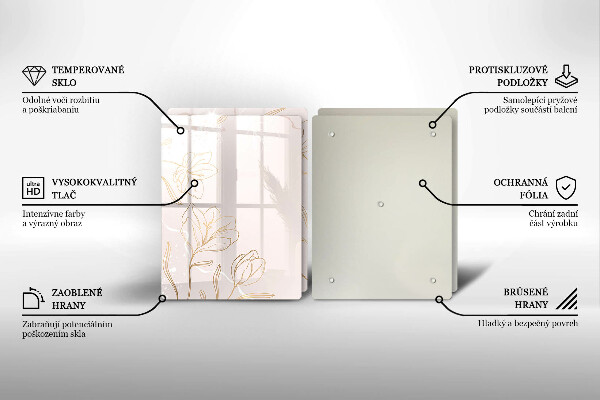 Herdabdeckung Blumenumrisse