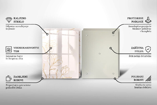 Herdabdeckung Blumenumrisse