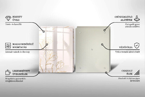 Herdabdeckung Blumenumrisse