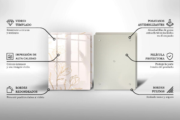 Herdabdeckung Blumenumrisse