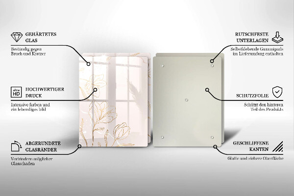 Herdabdeckung Blumenumrisse