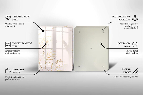 Herdabdeckung Blumenumrisse