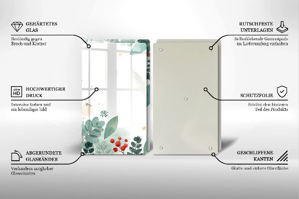 Herdabdeckung Aquarellblätter