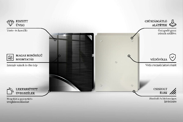 Herdabdeckung Metallabstraktion