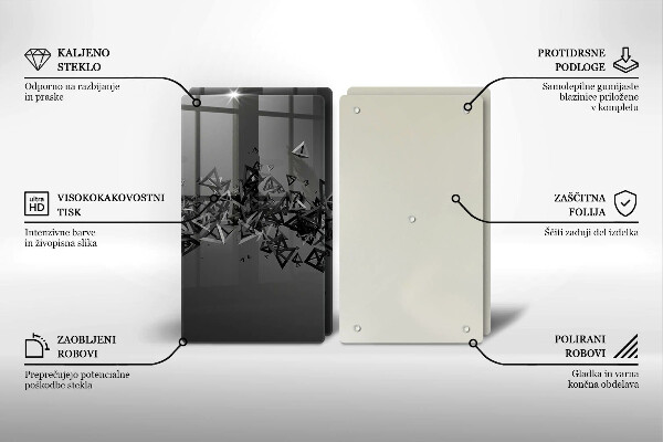 Herdabdeckung Abstrakte 3D-Formen