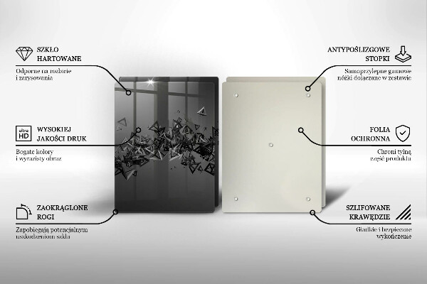 Herdabdeckung Abstrakte 3D-Formen