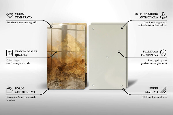 Herdabdeckplatte glas Reichhaltige Textur