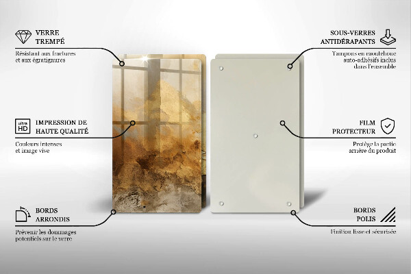 Herdabdeckplatte glas Reichhaltige Textur