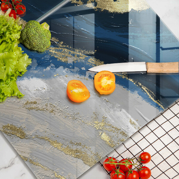 Herdabdeckplatte glas Textur mit Gold