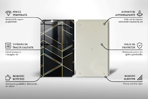 Herdabdeckplatte glas Abstrakte Dreiecke