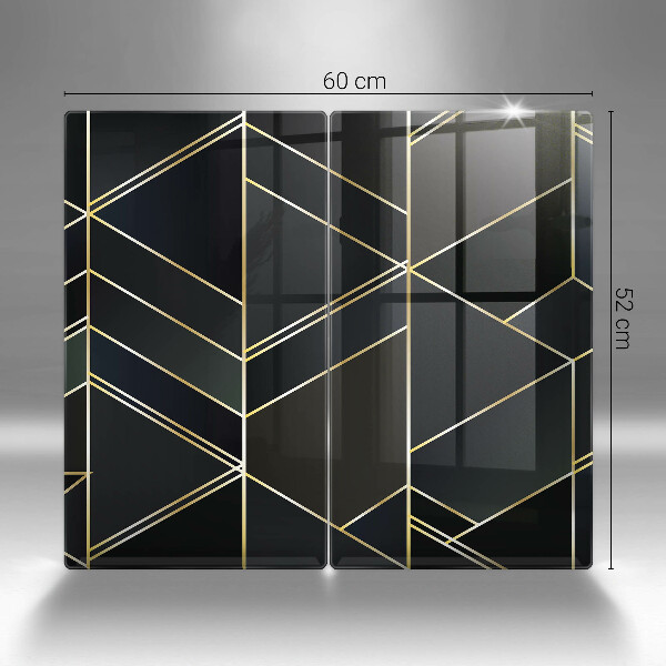 Herdabdeckplatte glas Abstrakte Dreiecke