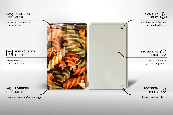 Herdabdeckplatte glas Fusilli