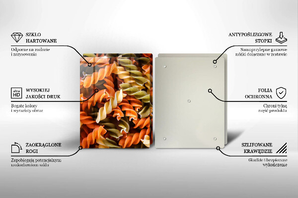 Herdabdeckplatte glas Fusilli