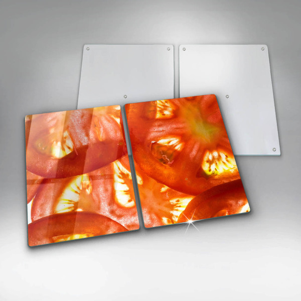 Herdabdeckplatte glas Eine Scheibe rote Tomate