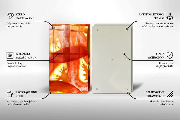 Herdabdeckplatte glas Eine Scheibe rote Tomate
